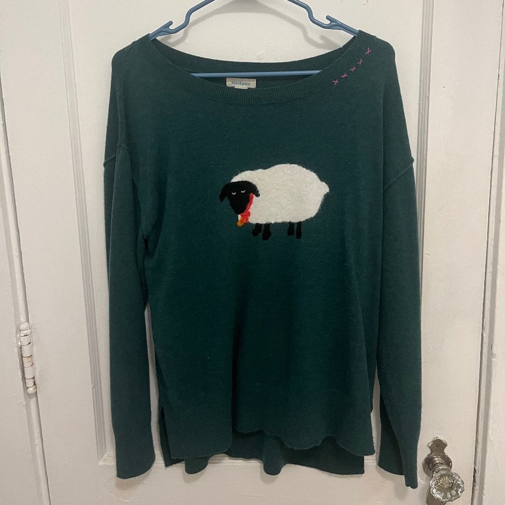Sundance Forest Green Sheep Sweater (M)